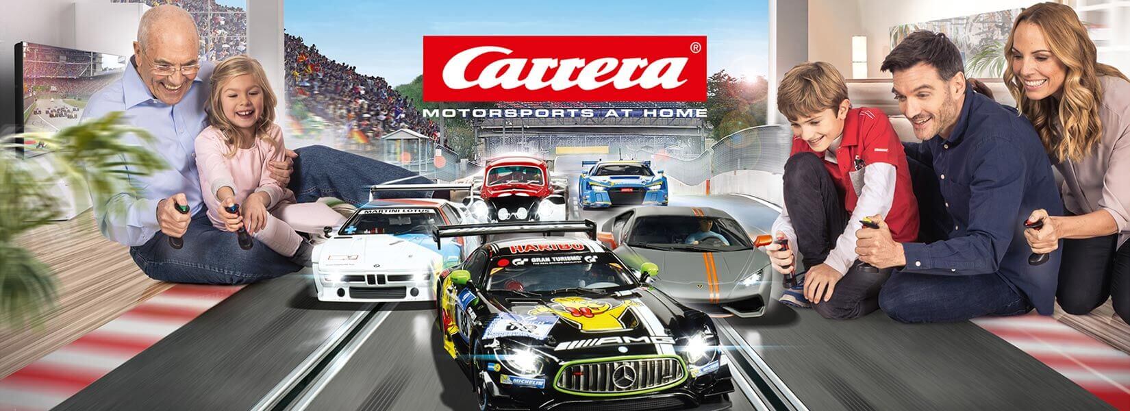 Carrera bringt die Autorennbahn direkt ins Haus